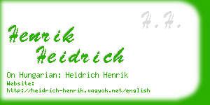 henrik heidrich business card